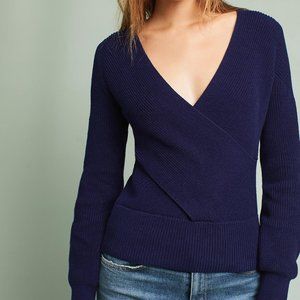 Anthropologie Wrapped V-Neck Sweater